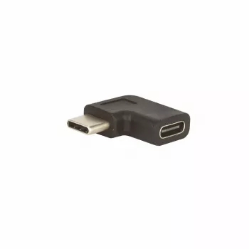 E+P CC377 USB-C vinkeladapter 270° U-form USB-C han til USB-C hun 10Gbps 100W PD 4K60Hz sort