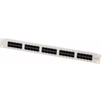 BULLITT CAT 3 ISDN Patch Panel, 50-Port RJ45 Jacks 8P4C Unshielded, 19 inch 2U Rack Mount, Black
