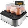 ProfiCook PC-EK 1276 æggekoger til op til 6 æg med talebesked, rustfrit stål/sort 501276
