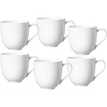 Ritzenhoff & Breker Skagen hvide porcelæns-kaffekopper 440 ml 6-sæt 317329