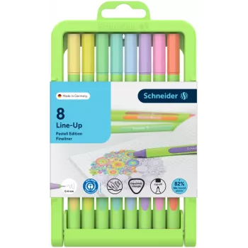 Schneider Line-Up fineliner-pen-sæt 0,4 mm forskellige farver (8 penne, 191088)