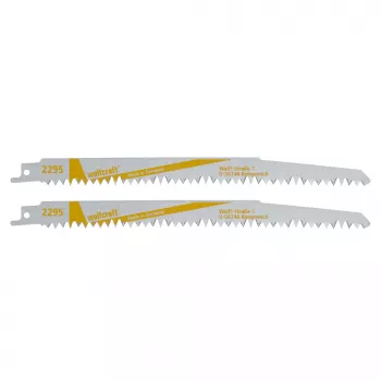 Wolfcraft 2295000 bajonetsavblade 230 mm, 2-pak, HCS, 6 TPI, til træ og plast