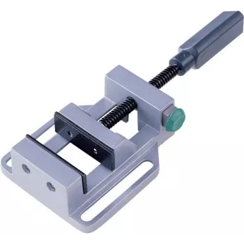 Wolfcraft skruestik med drejeskive 100 mm kæbebredde, 100 mm spændvidde, gråjern, blå/grå, 3410000