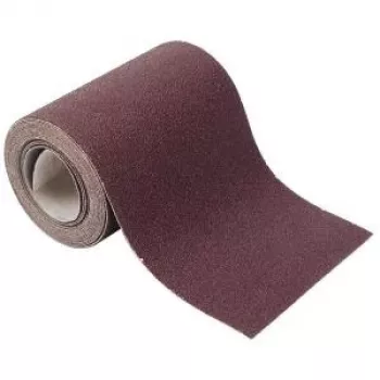 Wolfcraft 1741000 velcro-slibepapirrulle, P120 korn, 4 m x 115 mm, aluminiumoxid, til træ, lak, maling, spartel, plast, letmetaller