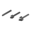 Wolfcraft 2504000 undersænkersæt, 3-delt, 6/12/16 mm, værktøjsstål, cylindrisk skaft