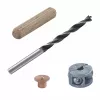 Wolfcraft 2916000 bøgetræ-dyvel-sæt 6 mm, 50 rillede dyvler + 4 stål dyvelmarkører