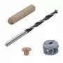 Wolfcraft 2916000 bøgetræ-dyvel-sæt 6 mm, 50 rillede dyvler + 4 stål dyvelmarkører