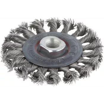 Wolfcraft 2701000 Rundbørste Ø 100 mm Rustfrit Ståltråd, 1/4