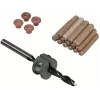 Wolfcraft 8 mm bøgetræsdyvelsæt med bor, dybdeanslag og markører (50 dyvler, 56 dele) 2917000