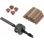 Wolfcraft 8 mm bøgetræsdyvelsæt med bor, dybdeanslag og markører (50 dyvler, 56 dele) 2917000