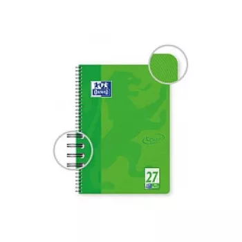 OXFORD Collegeblock TOUCH Lineatur 27 linjeret med Dobbeltmargin DIN A4, 80 blade, 90 g/m², mikroperforeret, 4-hullet, FSC-certificeret, 1 blok 400091924