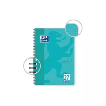 OXFORD Collegeblock TOUCH Lineatur 27 linjeret med Dobbeltmargin DIN A4, 80 blade, 90 g/m², mikroperforeret, 4-hullet, FSC-certificeret, 1 blok 400091924