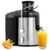 Clatronic AE 3666 centrifugaljuicer - sort/rustfrit stål, 400 W, 1,5 L frugtkødsbeholder, 2 hastigheder 263804