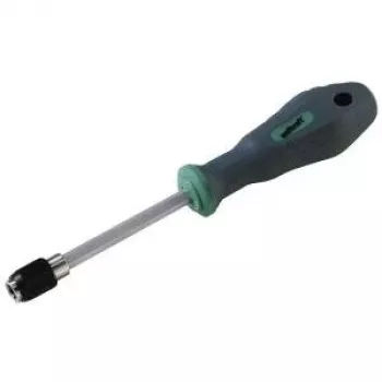 Wolfcraft værksted bit-skruetrækker 1/4 inch (6,3 mm) med magnetisk bitholder, 2-komponent ergonomisk greb, chrom-vanadium-stålskæft, 155 mm længde 8725000
