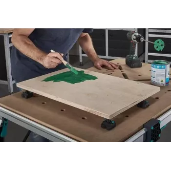 wolfcraft 6166000 spændebakker til Master arbejdsbænke, 2-sæt, sort plast