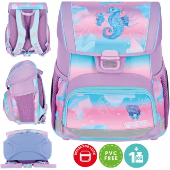 Herlitz skoletaske Loop 6-9 år Seahorse Ocean Lights