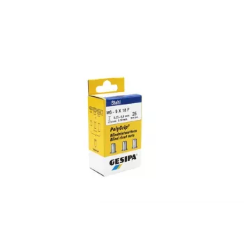 Gesipa 1464839 blindnitemøtrik M6 x 18 mm stål, 25 stk.