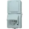 HEINRICH KOPP Paris Schuko Socket Outlet 1-Gang Pure White Flush Mounted 16A 250V IP20 Child-Protected 136902009