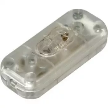HEINRICH KOPP kabelmellemafbryder med trækaflastning, transparent, 1-polet TÆND/SLUK, 2 A, 250 V 191310089