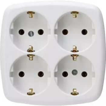 HEINRICH KOPP Paris Schuko-stikkontakt type F, indbygning, hvid, 16 A, 250 V, børnesikring 121001009