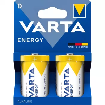 Varta Longlife Power Alkaline D Battery LR20 1.5V Blister Pack of 2 04120229422