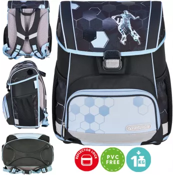 Herlitz Loop skoletaske 6-9 år med Cyber Soccer Robot