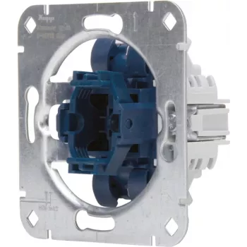 HEINRICH KOPP indbygnings-afbryder/vekselkontakt Basis, 250V, 10AX, IP20, aluminium 508600001