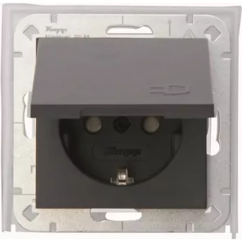 HEINRICH KOPP Schuko Socket Insert Anthracite 954015008