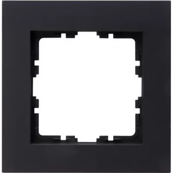 HEINRICH KOPP HK07 PURE 1-fach afdækningsramme, antracit, 86x86x9,5mm, IP20, klemmefastgørelse 406815004