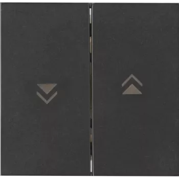 HEINRICH KOPP HK07 dobbeltvippeafdækning med pilesymboler, matsort (IP20) 490359008