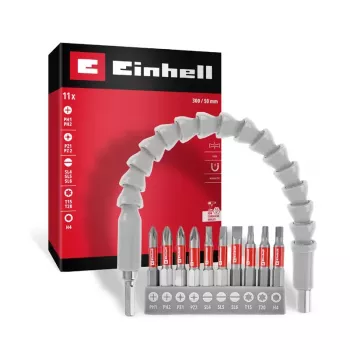 Einhell karabinhage bit-sæt 10-delt 1/4 inch 6,3 mm PH PZ Torx 118623