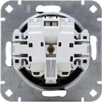 Kopp SCHUKO Socket Outlet with Increased Touch Protection, Matte Black, HK07, 16 A, 250 V, Flush-Mounted 940050000