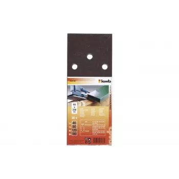 kwb 818188 Sandpaper Sheets Grit Assortment P60 P80 P120 P180 230x93 mm 30 Pieces