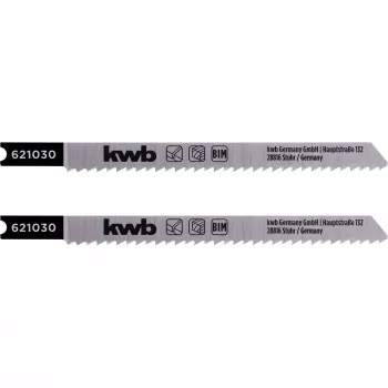 kwb 621030 Stiksavblade til træ, slebne, bi-metal, 2 stk.
