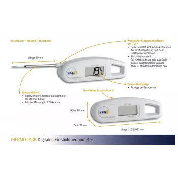 TFA Dostmann Digital Penetration Thermometer 30.1047