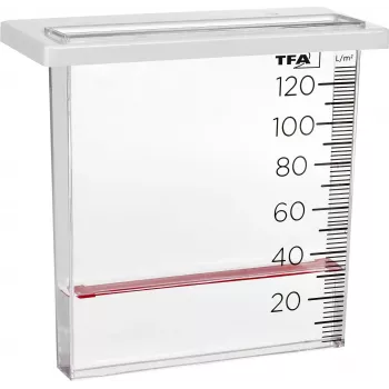TFA Dostmann 47.1014 regnmåler 120 mm transparent/hvid