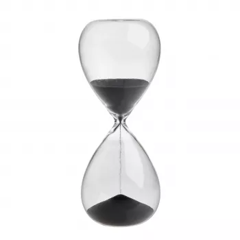 TFA Dostmann timeglas transparent, antracit analog (18.6009.10.90)