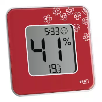 TFA Dostmann Style indendørs elektronisk hygrometer rød (30.5021.05)