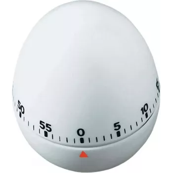 TFA DOSTMANN ægge-køkkentimer, mekanisk, hvid, 60 minutter, klokkealarm, 60 x 74 mm 38.1002