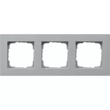 Gira E2 Flat 3-fach dækramme, aluminium 213255