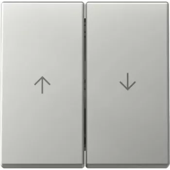 Gira System 55 vippe 2-fach med pilesymboler, rustfrit stål-look 3294600