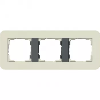 Gira System 55 dækramme 3-fach sand/antracit 0213427