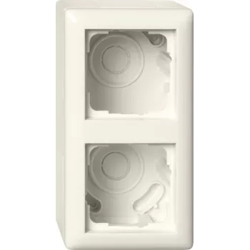 Gira Surface-Mounted Housing 2-Gang with Frame, Standard 55, Cream White 106201