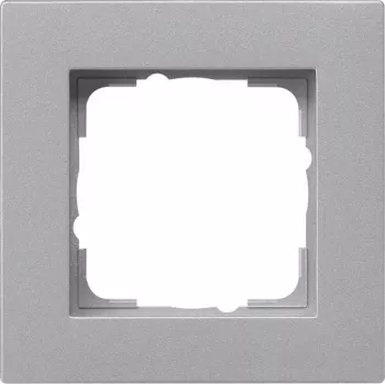 Gira E2 Flat aluminium 1-fach dækramme 80,8x80,8mm 211255