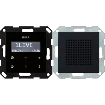 Gira 2280005 indbygnings-UKW-RDS-radio med integreret højttaler