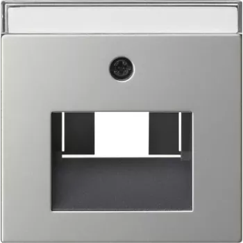 Gira System 55 dækplade til UAE/IAE- og netværksdåser, børstet rustfrit stål 0284600