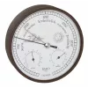 TFA Dostmann 20.2027.08 Analog Vejrstation med Barometer, Termometer og Hygrometer, hvid Skive, Messingkrans, vægmonterbar