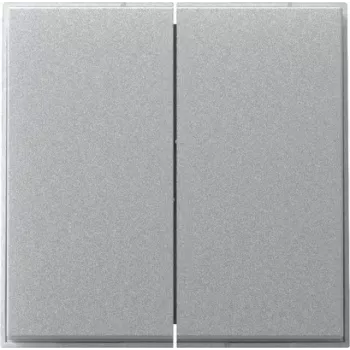 Gira TX_44 2-fag vippedæksel, lige, aluminium 349565