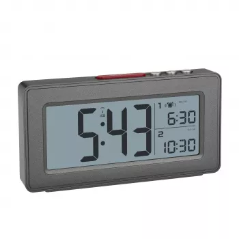 TFA Dostmann 60.2563.10 radiovækkeur, dual-alarm, antracit