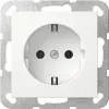 Gira 418027 SCHUKO SRK System 55 stikkontaktindsats, ren hvid blank